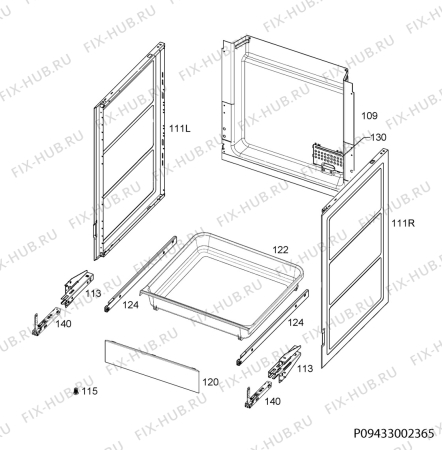 Взрыв-схема плиты (духовки) Electrolux EKM6770BOX - Схема узла Housing 001